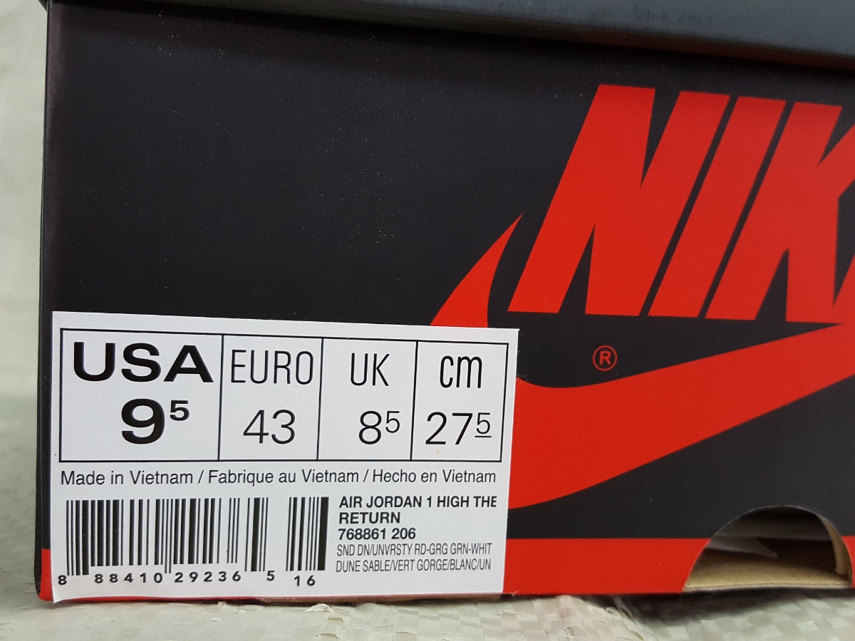 NIKE AIR JORDAN 1 HIGH THE RETURN ハイ ザ リターン 27.5cm