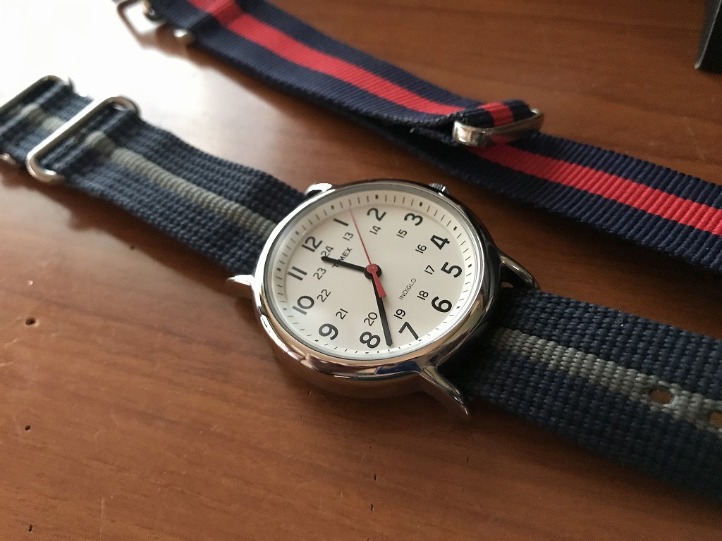 タイメックス timex ウィークエンダー week ender セントラルパーク ネイビー 腕時計 替えのベルトとセットで