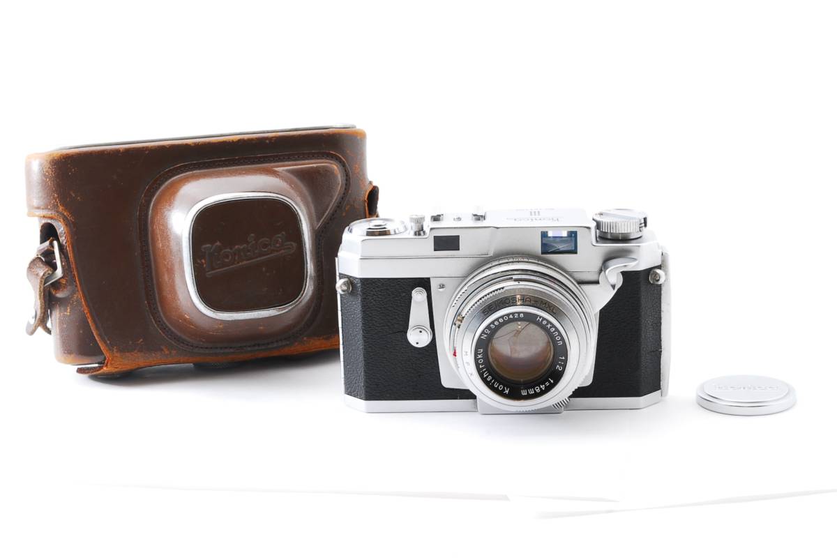 ★動作確認済★コニカ Konica III Ⅲ 3 ３ Hexanon 40mm f/2 レンズ レンジファインダーカメラ レトロ アンティーク