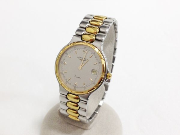 ◎　1円 ～ ロンジン コンクエスト メンズ腕時計 コンビ色　稼動品　477-KK