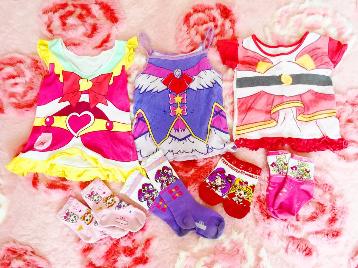ふたりはプリキュア まほうつかいプリキュア ドキドキプリキュア インナーシャツ3枚 靴下ハイソックス4足 ７点セットまとめ売り 衣装 プリキュア 売買されたオークション情報 Yahooの商品情報をアーカイブ公開 オークファン Aucfan Com