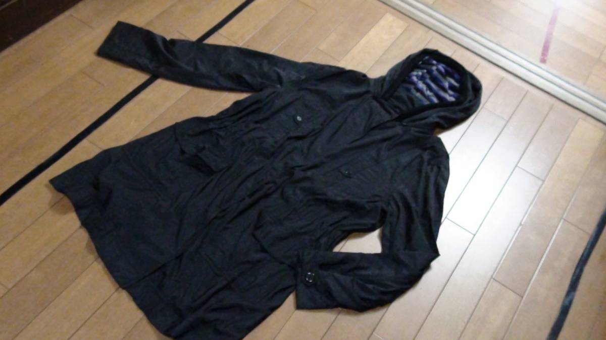 ソニアリキエル 46 大きい☆秋 ナイロン コート 黒 4L 3L 44 17 15 