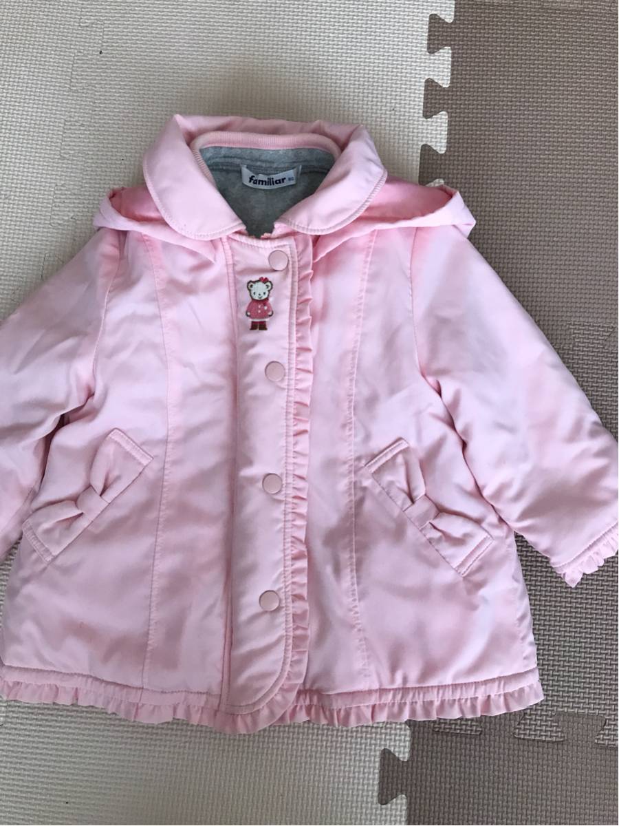 ファミリア ショートコート（3WAY）80センチ★ライナー取外可能★