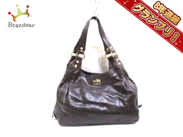 COACH マディソン ショルダーバッグ レザー ブラウン マギー14336 