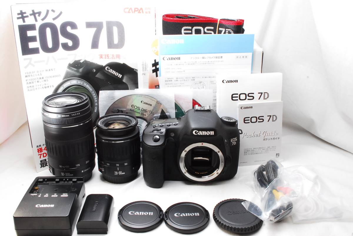☆新品同様☆ Canon キャノン EOS 7D 300mm超望遠ダブルレンズセット 元箱