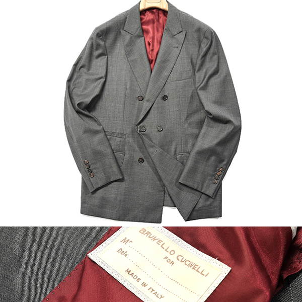 新品 28万 BRUNELLO CUCINELLI テーラードジャケット ウール イタリア製【50】ブルネロクチネリ 271229