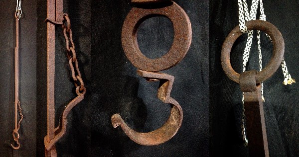 鉄製自在鉤 その1 囲炉裏 茶道具 骨董 古民具 時代物 当時物 美品