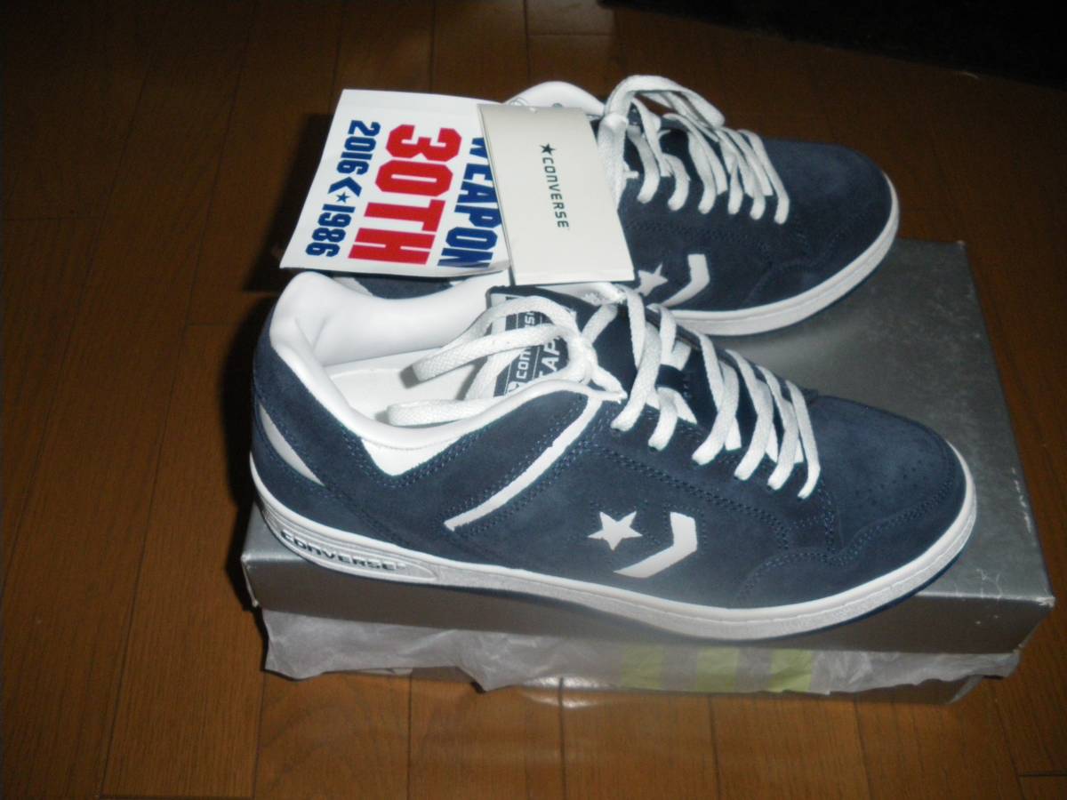 ★新品★　CONVERSE/WEAPON SUEDE OX 30th / 30周年記念モデル ウエポンスウェード　スニーカー/27cm/NVY/WHT