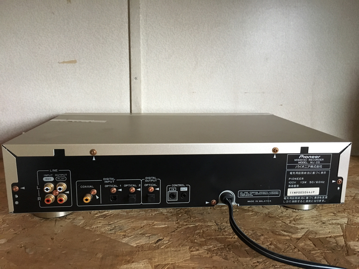 Pioneer MJ-D5 MDレコーダー MJ-D5（パイオニア） MDデッキ Pioneer 