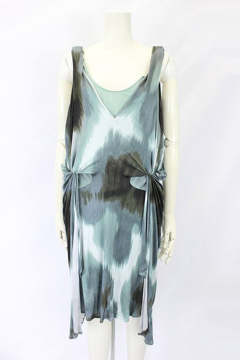 ダイアンフォンファステンバーグ DIANE von FURSTENBERG グラデーションワンピース 0 グリーン調 【99】