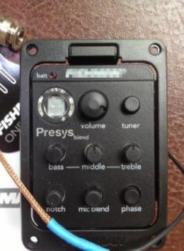 最高の品質OEMギターピックアップデュアルモードプリアンプEQチューナーピエゾピックアップEQシステム（マイクビートボード付）_1