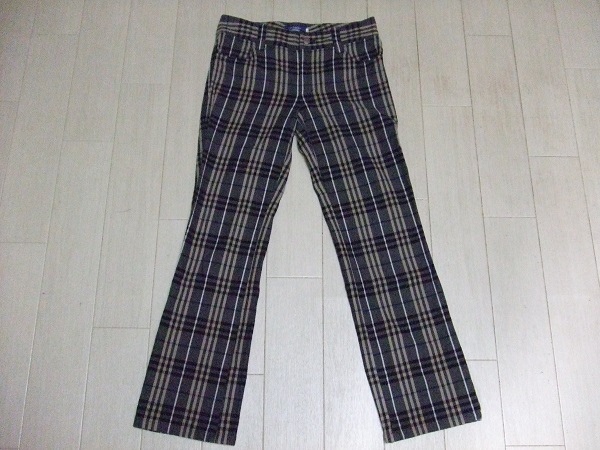 【赤字超特価，セール】 BURBERRY BLUE LABEL バーバリー チェックパンツ 三陽商会(パンツ)｜売買されたオークション情報、yahooの商品情報をアーカイブ公開 - オークファン 女性用