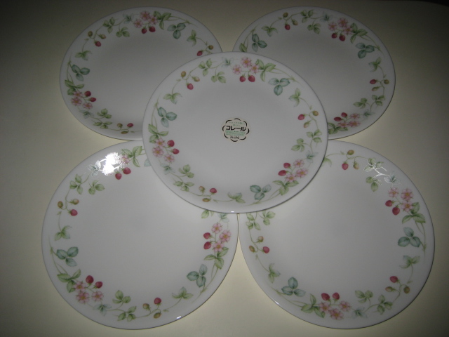 CORELLE コレール いちご ストロベリー 21.5㎝ プレート お皿 5枚