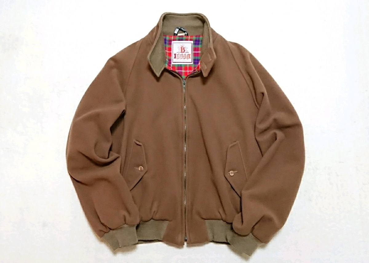 バラクータ BARACUTA G9 カシミヤ混 WOOL100% スイングトップ 英国製 MADE IN ENGLAND GB サイズL 42 ハリントン ジャケット 正規品 BROWN