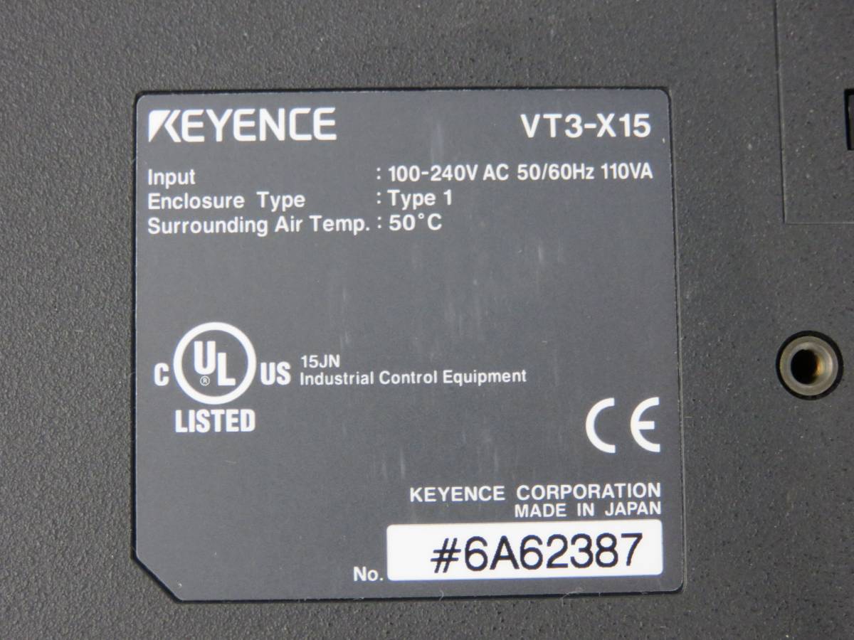 中古その他 KEYENCE キーエンス タッチパネル VT3-X15 新古品 美品 