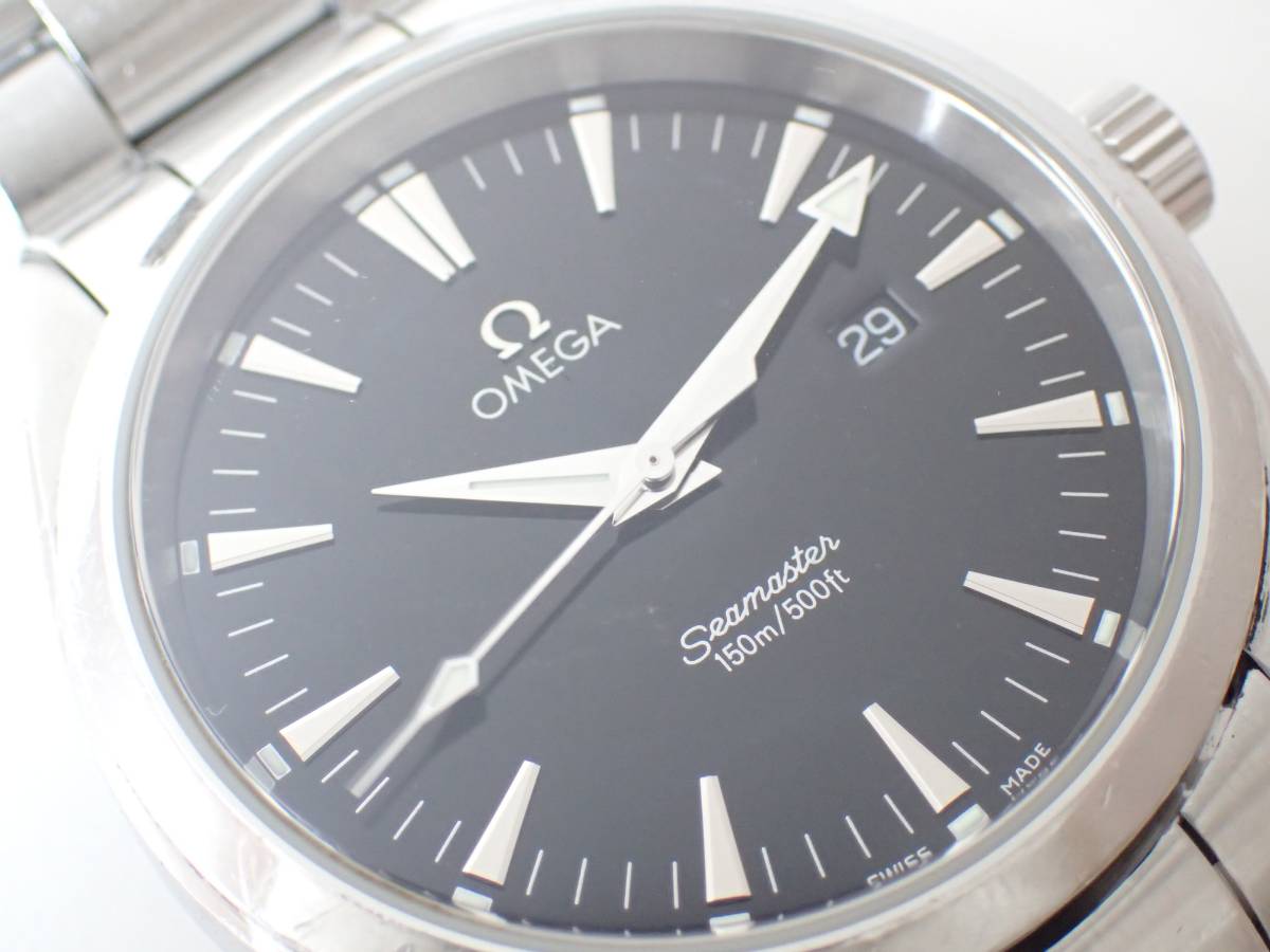 【OMEGAオメガ】シーマスター/アクアテラ/デイト/150m/メンズ腕時計/黒文字盤[T]