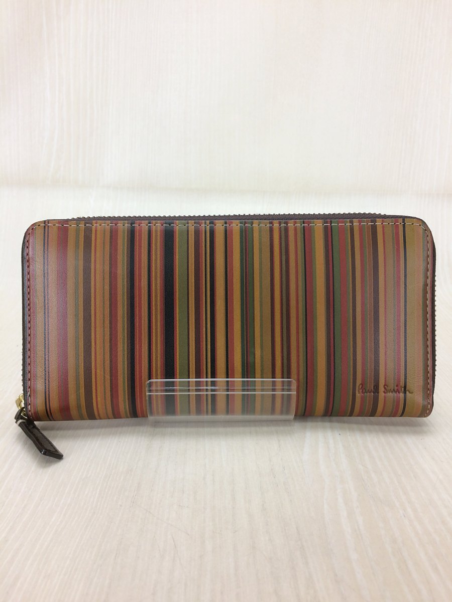 Paul Smith◆長財布/牛革/マルチカラー/ストライプ