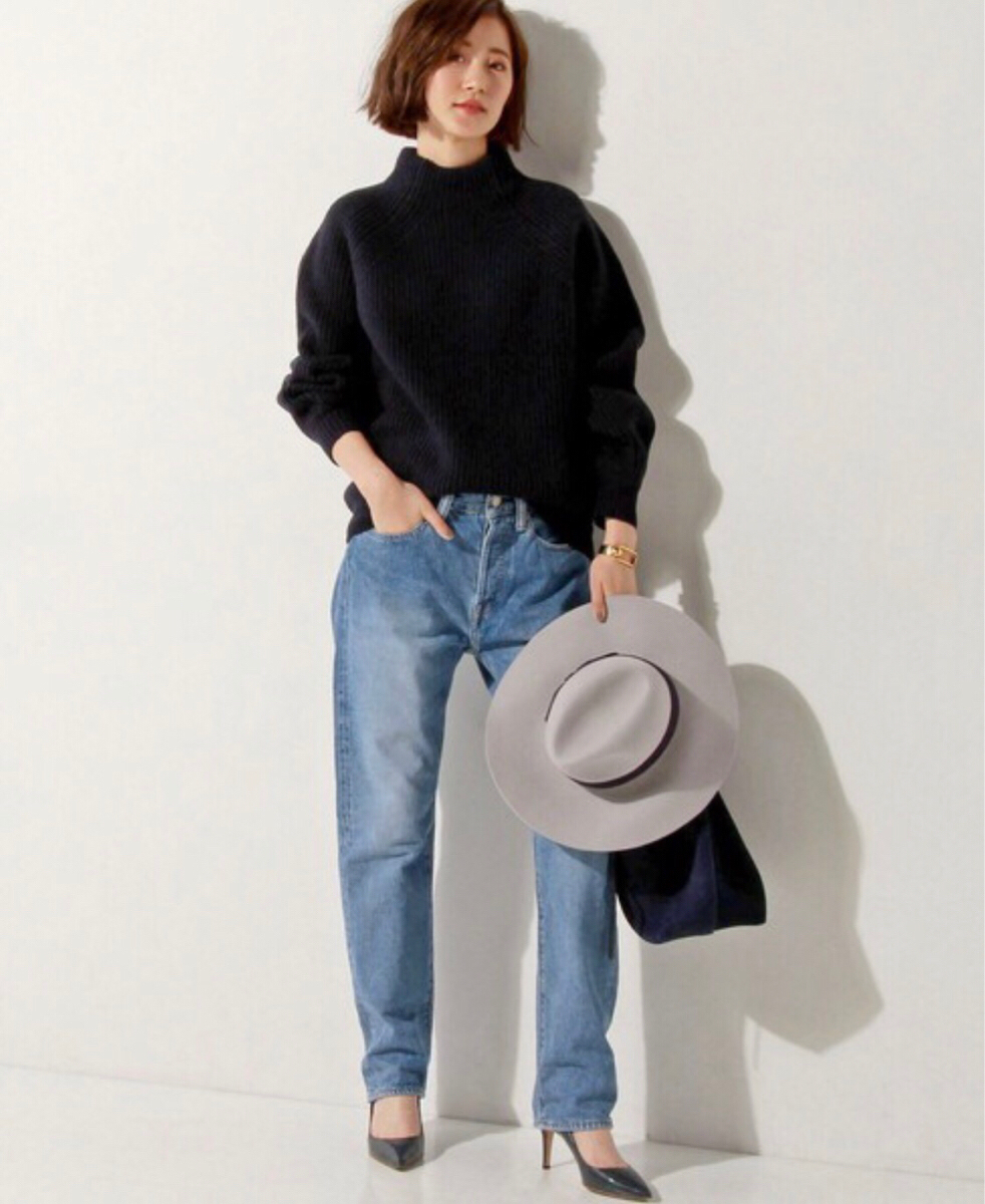 ユナィテッドアローズ★アゼボトルネックプルオーバー★ネイビー