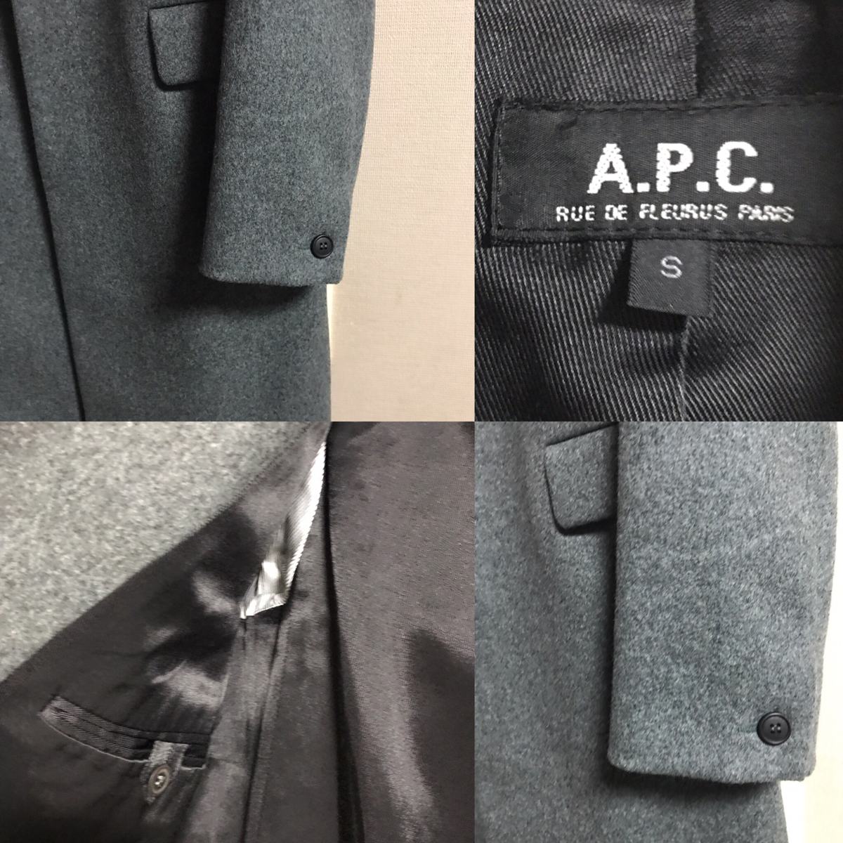 アーペーセー A.P.C. APC チェスターコート コート サイズS 状態良好