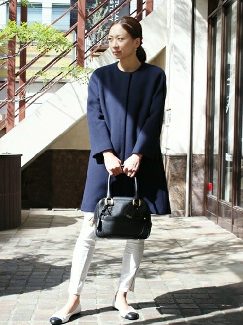 美品Deuxieme Classeノーカラーコート ウールビーバー トラペーズ コート ウールビーバートラペーズコート黒ブラック