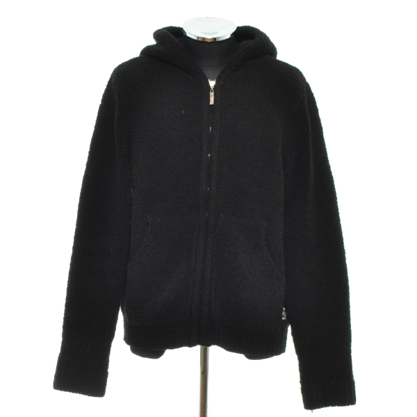 ◆218694カシウエア KASHWERE ブランケットパーカー ルームウェア サイズM ブラック メンズ