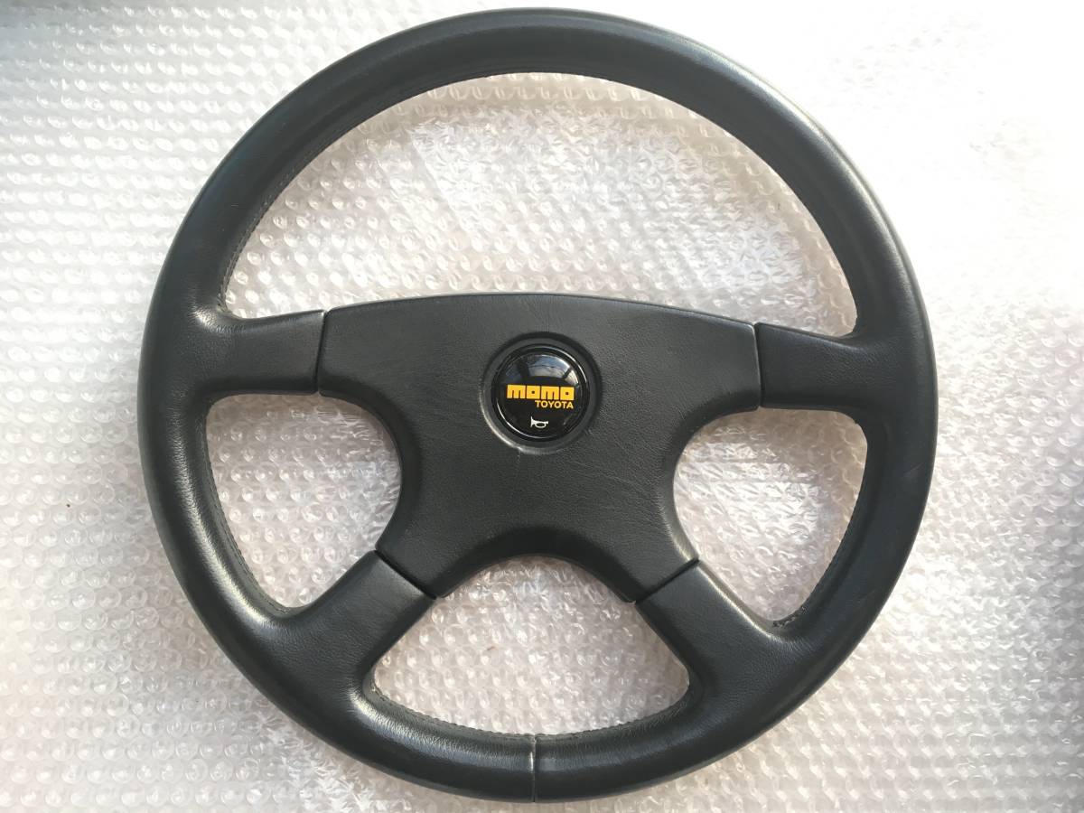 稀少♪ トヨタ 純正 OP オプション MOMO モモ ギブリ 37 パイ ステアリング ハンドル 1989 ランクル プラド 60 70 80 ソアラ スープラ MR2