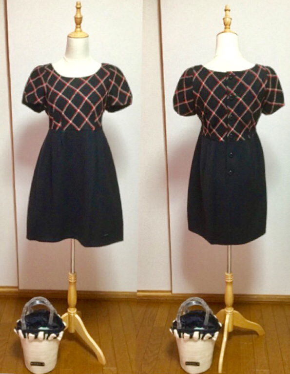 バーバリーブルーレーベル BLUE BURBERRY - LABEL バーバリーブルーレーベルBURBERRY ウール切替