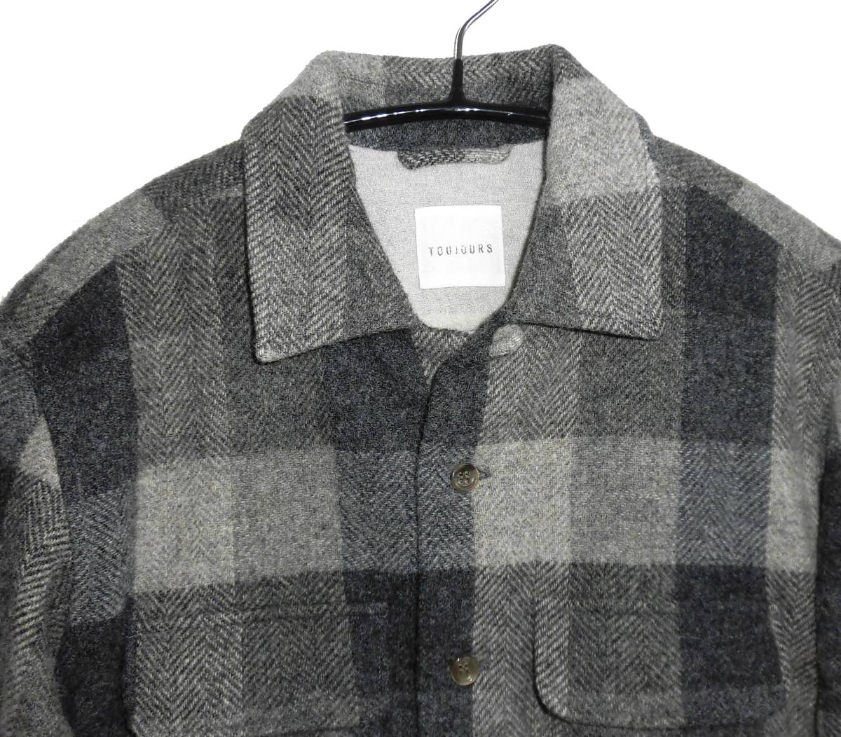 ジャーナル購入 極美品 TOUJOURS/トゥジュー ブロックチェック柄 