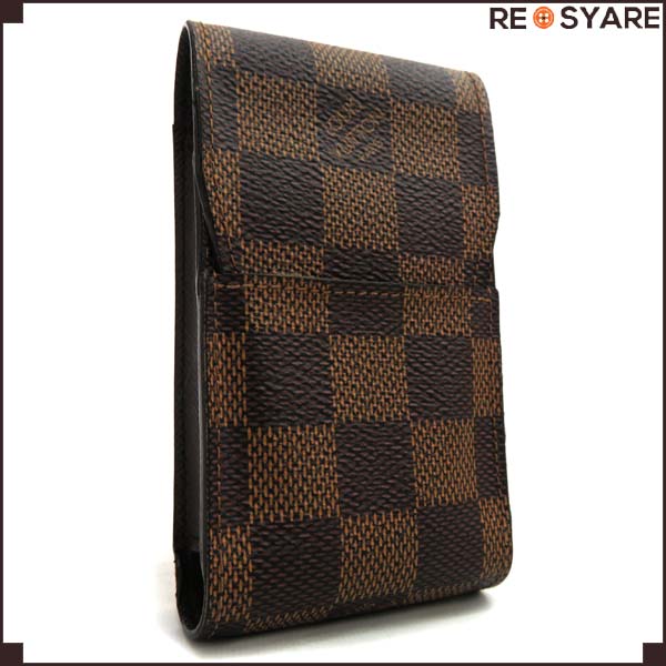 美品*ルイヴィトン*2015年*N63024*ダミエ エテュイ*シガレット*ケース*タバコケース*ポーチ*茶*26770