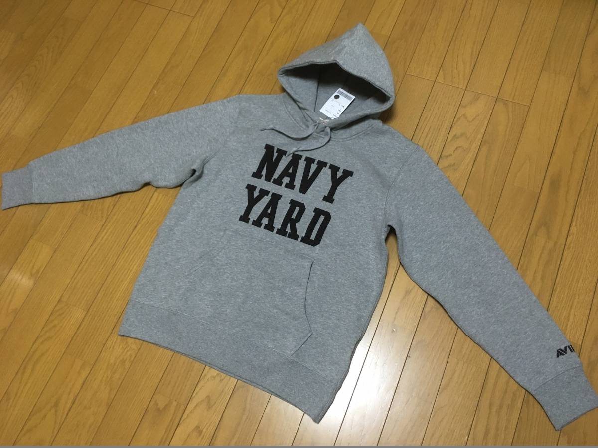 ▼新品タグ付き▼　アヴィレックス　AVIREX　パーカー　NAVY YARD　グレー　Lサイズ　新品未使用