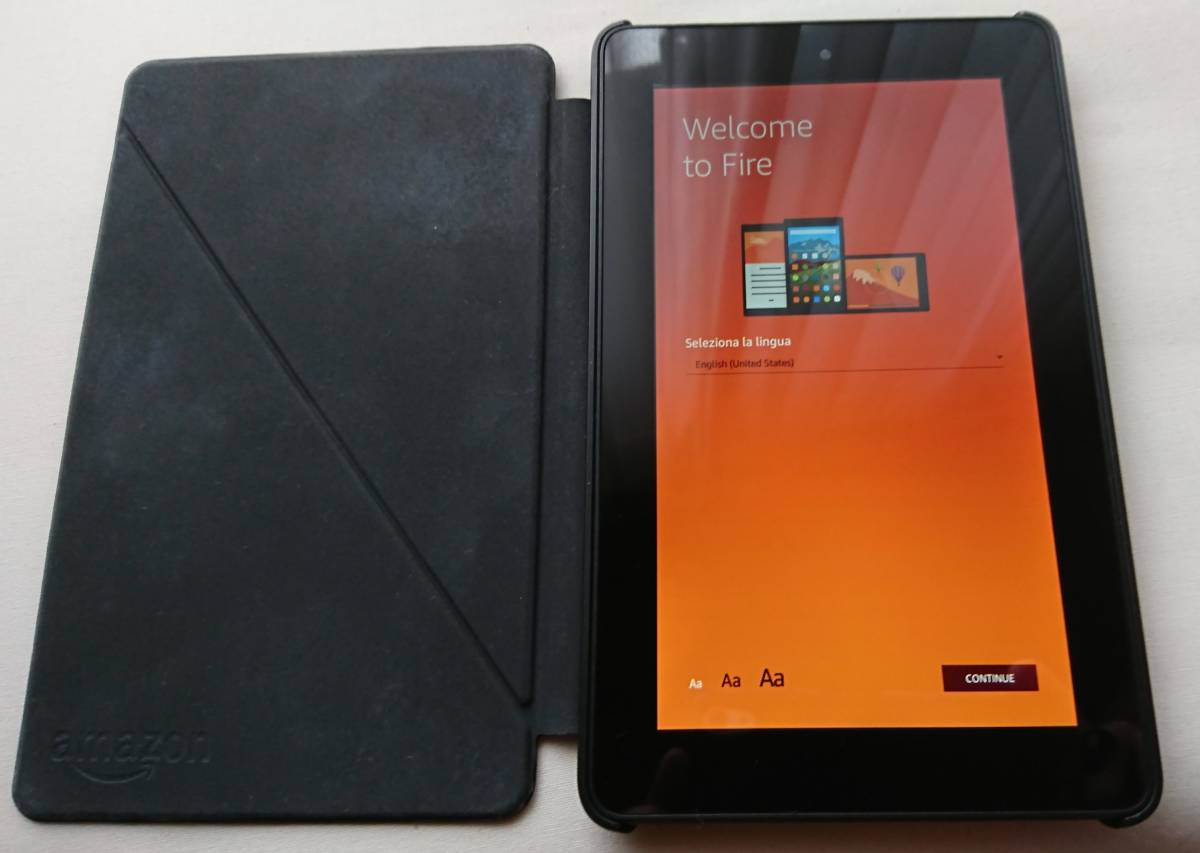 Fire タブレット8GB、ブラック(第5世代)　カバー付き_1