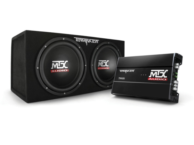 【即納】★格安スタート★MTX 30cm 12インチ 1200W ウーハーボックス アンプ付き ウーハァーBOX カーオーディオ サブエンクロージャー