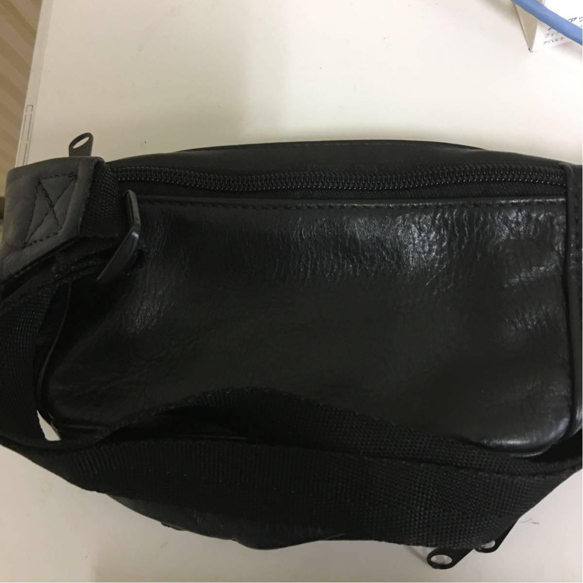 極美品 VANSON ボディバッグ オールレザー ウエストポーチ 美品 