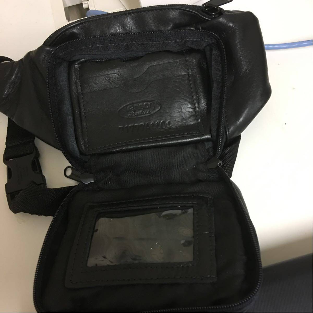 極美品 VANSON ボディバッグ オールレザー ウエストポーチ 美品 