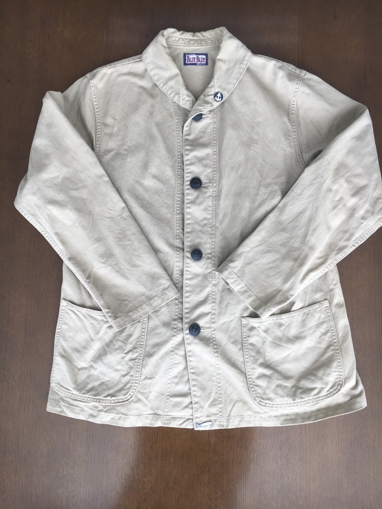 ★ BLUE BLUE 丸襟カバーオール ピンバッチ付 ベージュ サイズ：３ ★