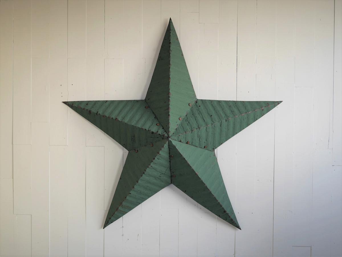 アメリカ ヴィンテージ バーンスター ＃1 金属製 星形 特大サイズ barnstar 納屋の装飾 縁起物 クリスマスディスプレイ 看板　
