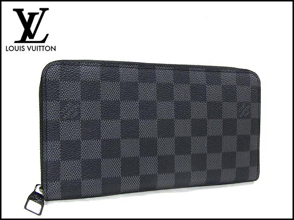 未使用 ルイ・ヴィトン ダミエ・グラフィット ジッピー・オーガナイザー N63077 ラウンドファスナー長財布【質TS】