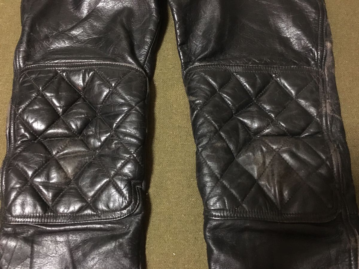 ②lewis leathers ルイスレザー ビンテージ レザーオーバーオール ⑤lewis leathers ルイスレザー ビンテージ レザーオーバーオール 34