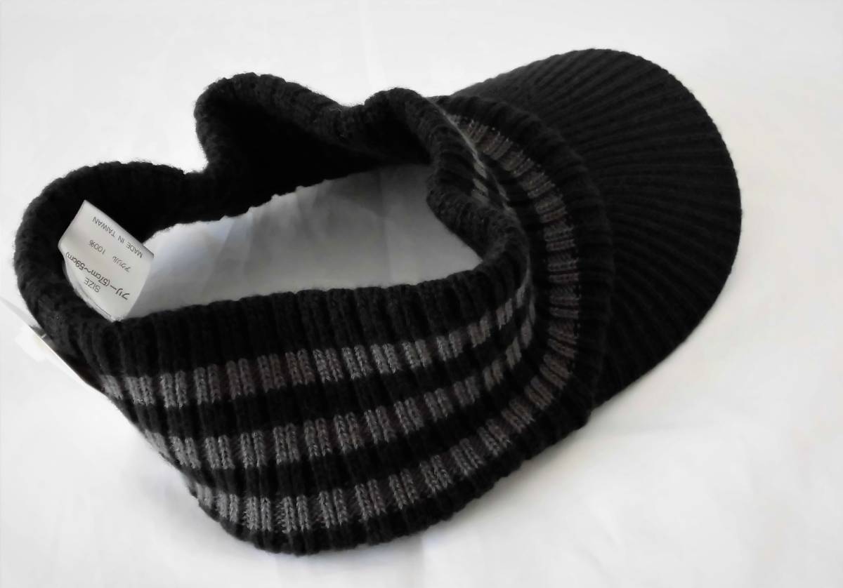 秋冬用　アディダス ゴルフ ニットバイザー 品番BCV81 カラーブラック　定価3.240円税込　新品未使用タグ付き_3