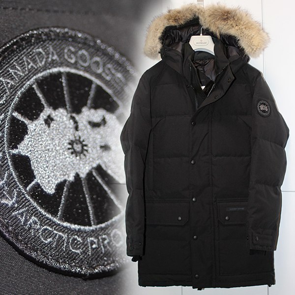 ★未使用★CANADA GOOS★カナダグース★EMORY PARKA エモリーパーカ ファーフード ダウンジャケット★Sブラック