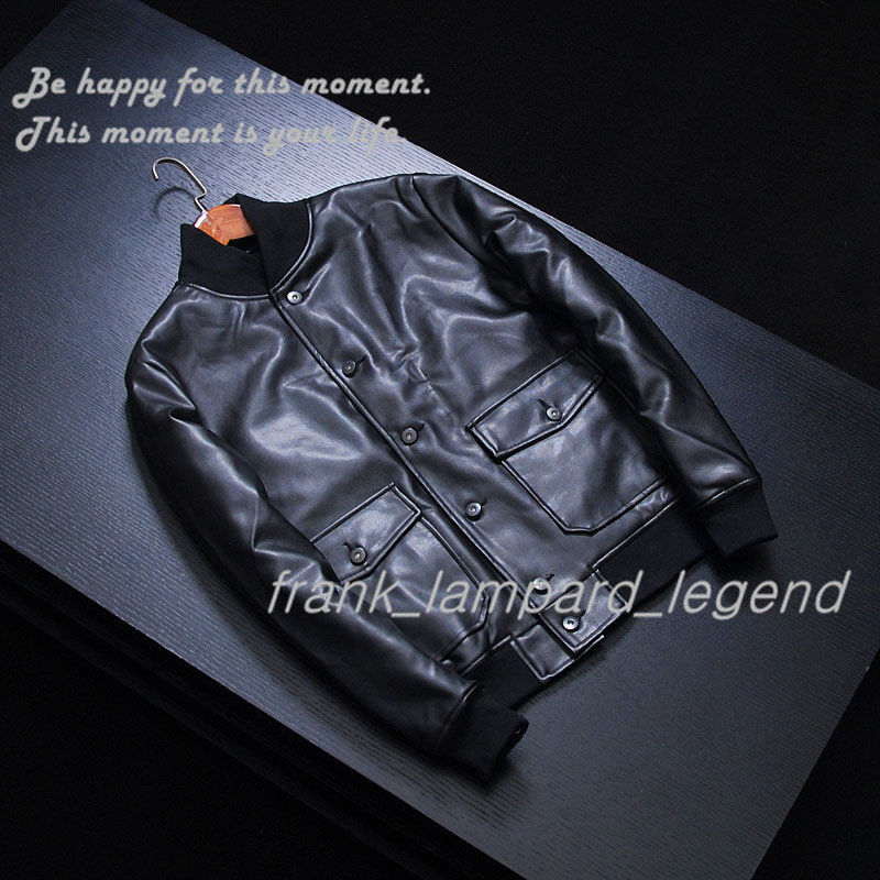 2017ヨーロッパ新品★メンズ　ライダースジャケット 秋冬ブルゾン　PUレザー　中綿　黒　XLサイズ