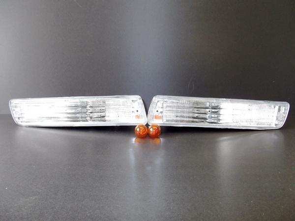 送料無料 トヨタ ランドクルーザー 80系 フロントクリスタルウィンカーランプ 左右SET ランクル クリア レンズ FJ80 FZJ80G HZJ81V HDJ81V