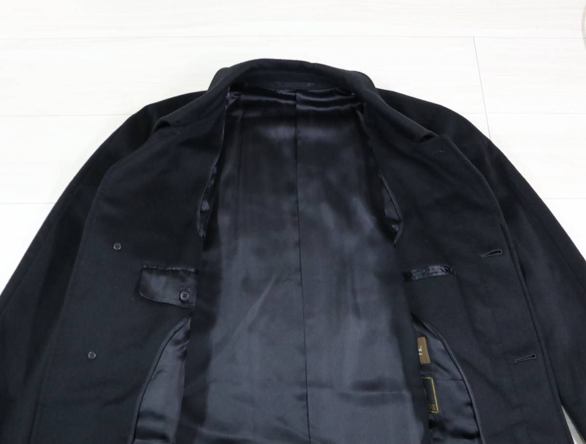 カシミヤ100%☆Ken Brooks☆ピュアカシミヤコート A5 黒
