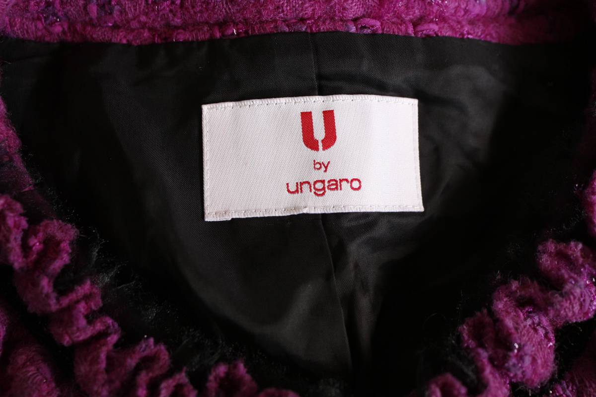 ウンガロ ノーカラーツイードジャケット 38 /N448 ANAYI（アナイ） ジャケット ノーカラージャケット 「Eternal Line