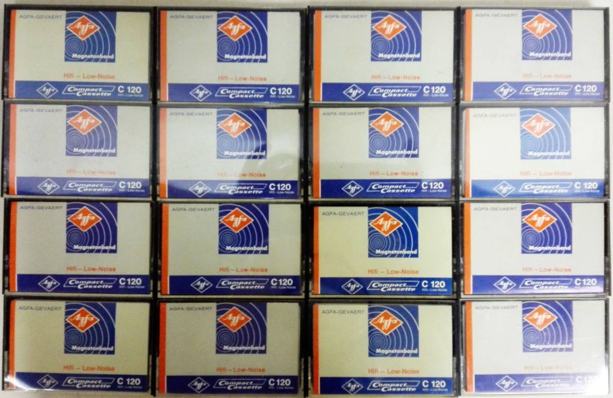 ■ドイツ製 67本 47年前 1970年 Agfa アグフア・ゲバルト 初期 120分 カセットテープ Hifi-Low-Noise C120 全爪折れ無し アグフア