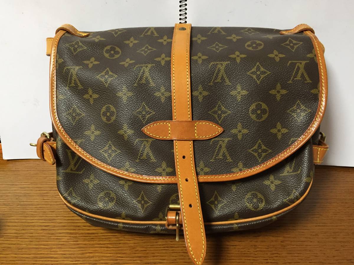 美品 ルイヴィトン モノグラム ソミュール ショルダーバッグ ,美ルイ 