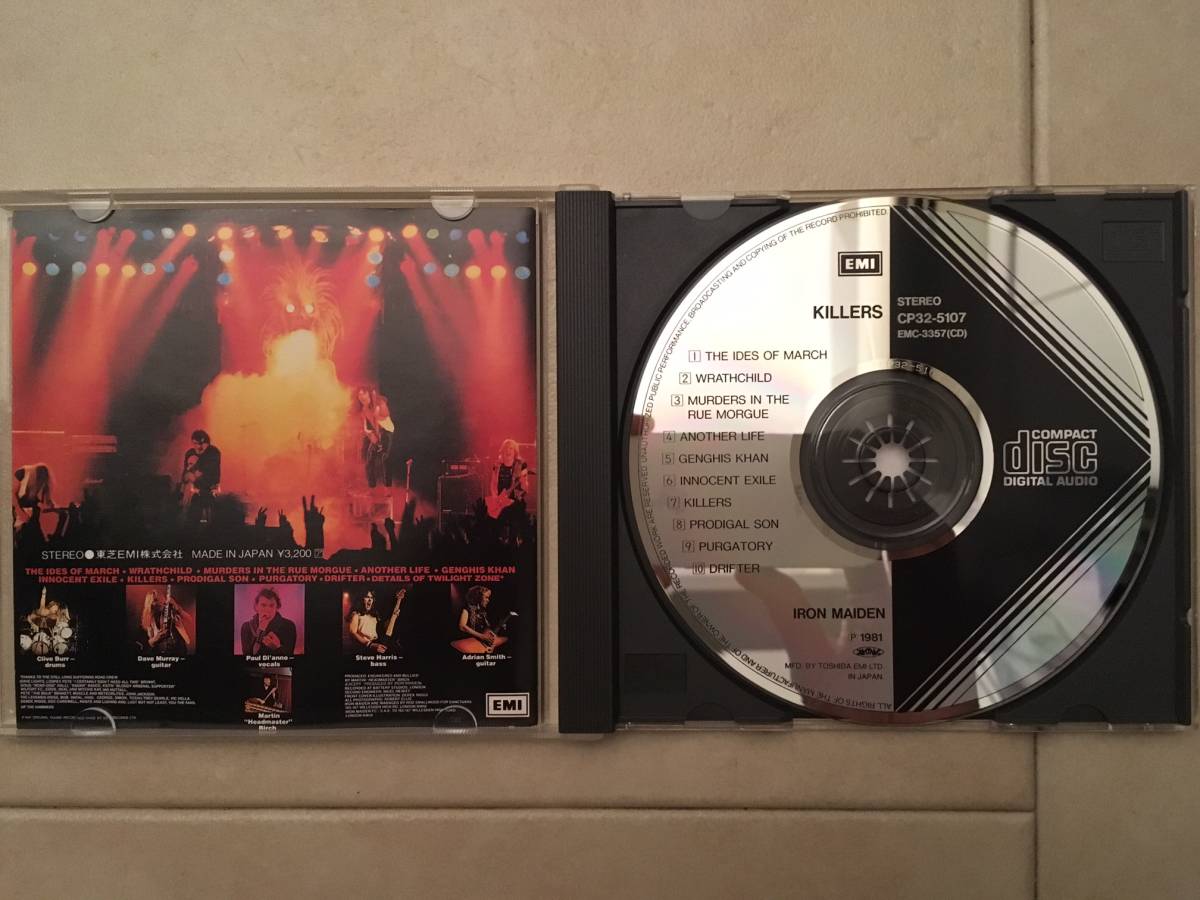 3，200円盤】IRON MAIDEN - Killers アイアン・メイデン キラーズ 東芝