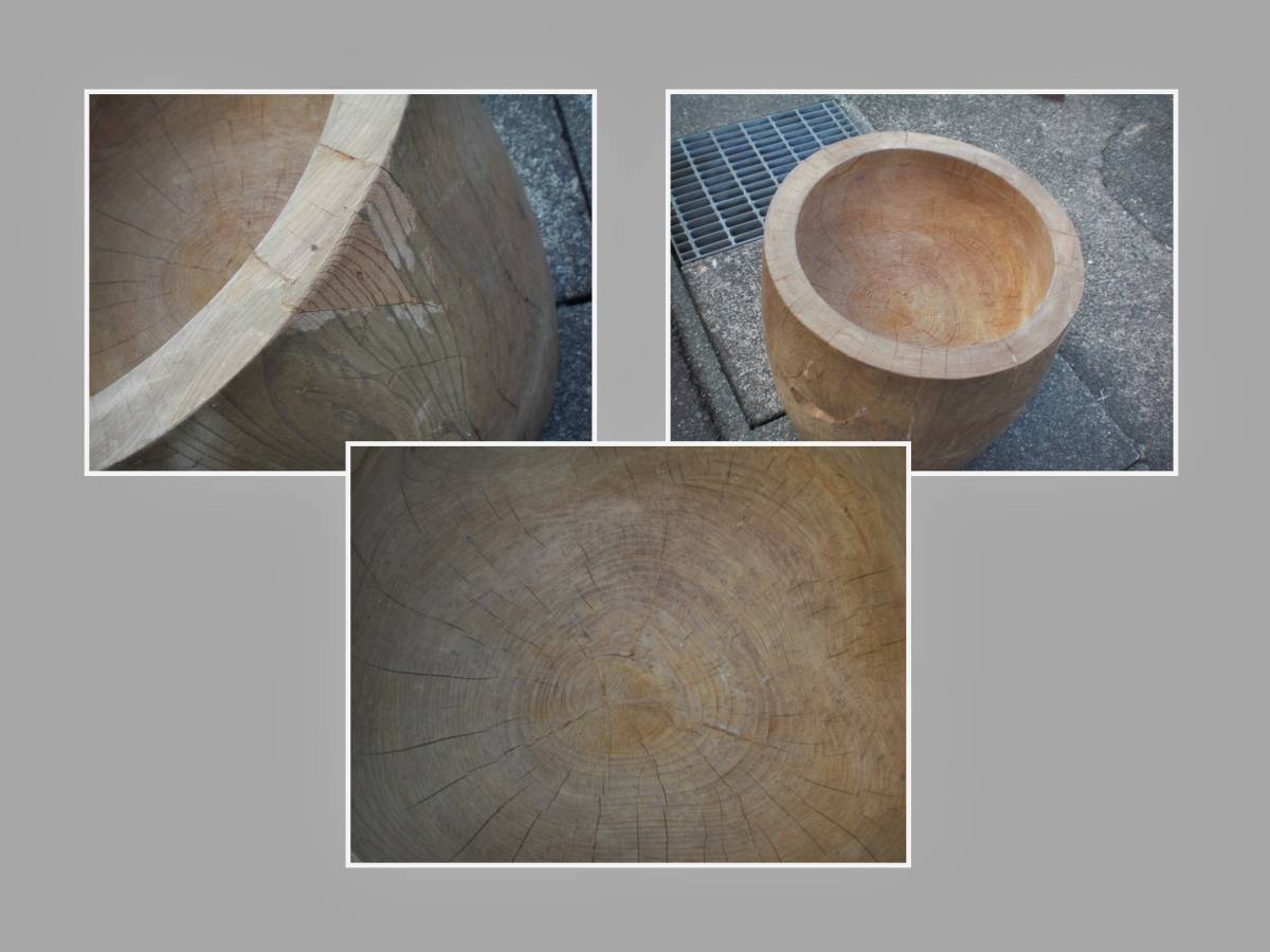 【兎】最高級品！　太鼓型　欅の臼　杵付き　餅つき ②（杵蒸籠蒸し器正月うす臼古民家イベント）