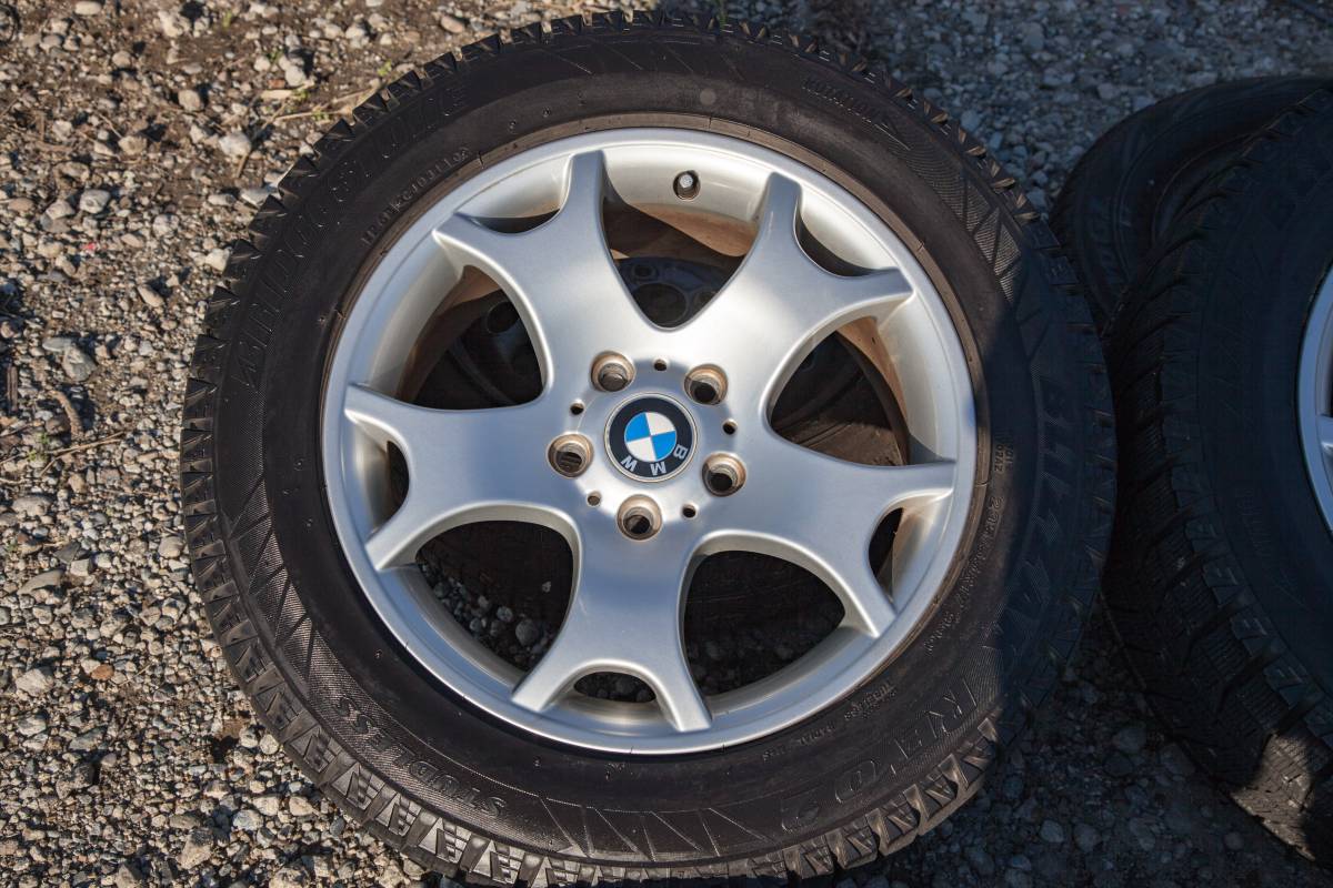 バリ山 スタッドレス BMW純正アルミ ４本セット 235/55R17 BRIDGESTONE ５穴 2010年製造 PCD120