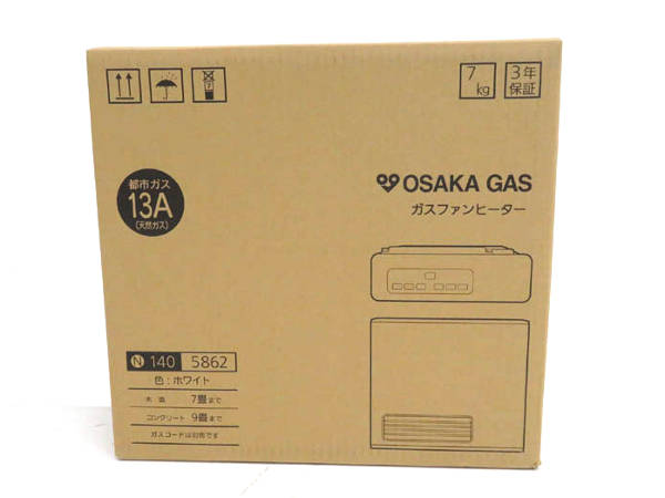 □同梱NG□ 1円 未使用 大阪ガス N140-5862 ガスファンヒーター